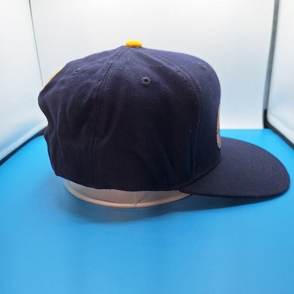 Adidas Utah Jazz Flat Brim Snapback Hat Blue Wool Cap NBA - Picture 5 of 8